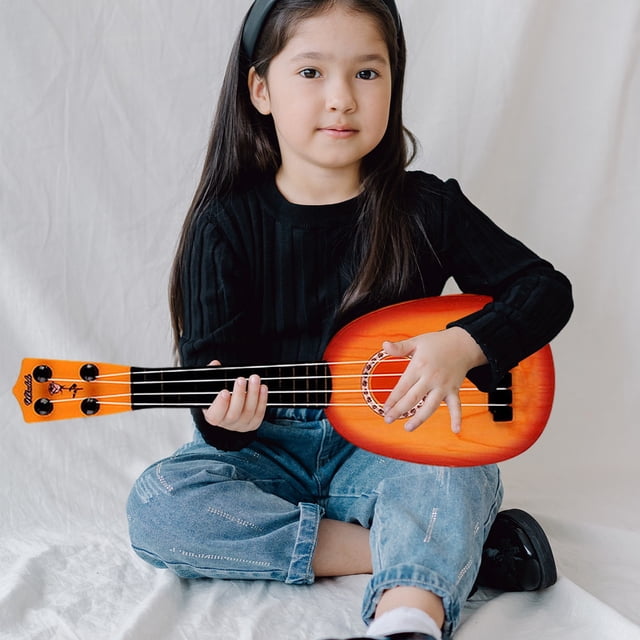 EGNMCR Kids Guitar Ukulele Beginner Musical Instrument 14 Inches With 4 Strings Mini Guitar For Skill Improving Kids Play Early Educational Pre School Children Toddler Children musical instruments