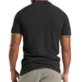 thumbnail image 4 of FAIWAD Men's Short Sleeve Shirts Button Casual Slim Mock Neck Basic Tees Summer Solid Color Workout Tops, 4 of 7