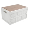 thumbnail image 2 of Boîte de Rangement Pliante pour l'Extérieur, Boîte de Rangement Extérieure Multifonctionnelle de 30 L avec Couvercle en Bois, Boîte de Rangement Pliante Installation Sans Effort, 2 of 8