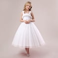 thumbnail image 2 of MIASHUI Robe Tutu Élégante Sans Manches pour Filles, Tenue Formelle Fluide à Étages, Grandes Enfants Tout-Petits, Blanc, 10-11 Ans, 2 of 6