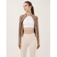 thumbnail image 4 of ORUYROP Veste de Course Légère Extensible pour Femmes avec Fermeture Éclair Complète et Trous pour les Pouces, 4 of 7
