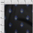thumbnail image 1 of oneOone Cotton Cambric Fabric Peacock Feather Ikat Printed Craft Fabric BTY 56 Inch Wide, 1 of 4