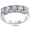 thumbnail image 1 of 1 1/2ct Five Stone Trellis Diamond Wedding Ring 14K White Gold, 1 of 4