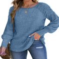 thumbnail image 1 of Stylish and Warm Women‘s Pullover with Ruched Detailing, 1 of 5