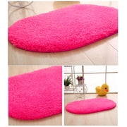 Riforla Bathroom Rug Mat Extra Soft and Absorbent Microfiber Bath Rugs Non Slip Plush Shaggy Bath Carpet Machine Wash Dry Bath Mats for Bathroom Floor Tub and Shower Carpet Hot Pink