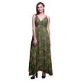 thumbnail image 1 of Bimba Robe Longue de Villégiature à Imprimé Floral pour Femmes, à Cordon, Bretelles Spaghetti, Tenue de Plage - Grande, 1 of 1