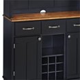 thumbnail image 4 of Homestyles Buffet of Buffets Wood Buffet with Hutch in Black, 4 of 15