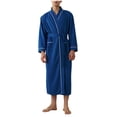 thumbnail image 1 of Mens Robes Lightweight Waffle Kimono Bathrobe Long Sleeve Sleepwear Soft Long Robe with Pockets, 1 of 5