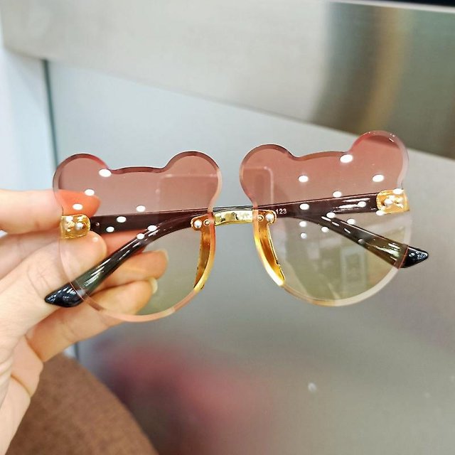 Lunettes de Soleil pour Enfants Mode 2022 Rétro Couleur Unie anti-UV Rondes Pratiques pour Enfants