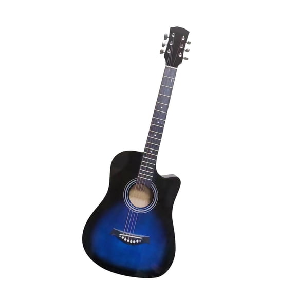 Bunblic Classical Acoustic Guitar 38inch 6 Strings Guitar Metal Tuner Pegs Copper Strings Musical Instrument for Gift Parties Birthday Blue