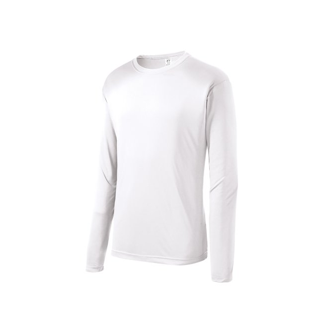 Gravity Threads Mens Long-Sleeve Moisture WickenIng Shirt - White - Medium