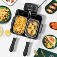 thumbnail image 3 of Costway Friteuse Électrique 5,3 Qt/21 Tasses en Acier Inoxydable 1700 W avec Panier Triple, 3 of 10