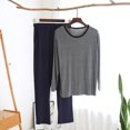 thumbnail image 1 of RKSTN Ensemble de Pyjama pour Homme Ensembles de Pyjamas à la Mode Automne Détente Col Rond Manches Longues Chandail Ensembles de Pjs Confortable 2 Pcs Décontracté Tenue d'Intérieur d'Hiver, 1 of 3