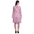 thumbnail image 4 of Moomaya Robe d'Été Fluide à Manches Longues Imprimée pour Femmes, Longueur Genou, Évasée, 4 of 6