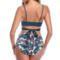 thumbnail image 3 of Gupgi Bikini à Bretelles Spaghetti pour Femmes + Culottes Bikini Imprimé Léopard, 3 of 9