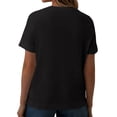 thumbnail image 3 of Jsaierl Womens Button Front Tops Solid Color Short Sleeve V Neck Shirts Basic Summer Relaxed Blouses Casual Going Out Holiday Tees, 3 of 5