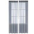 thumbnail image 5 of TIELUTT Achieve the with Solid Color Semi Sheer Curtains Heat Curtains Cold Curtains with Hooks Shower Curtain with Window Curtain Set Bedroom Curtains 45 Inches Long Curtains for Kids Room, 5 of 5