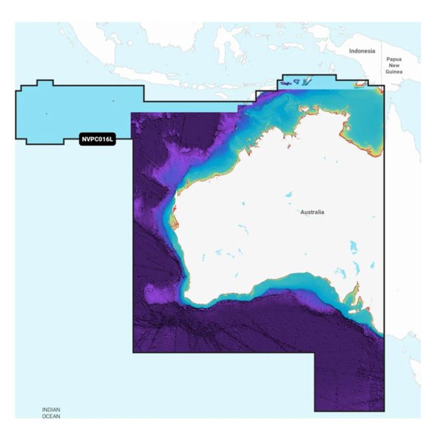 Garmin Marine Cartography 010-C1483-00 Navionics Vision; Compatible With Garmin GPS Navigation Systems/Chart Plotters; Detailed Coverage Of Australia West And Central; Region Code NVPC016L