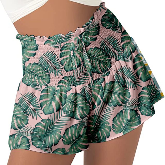 XZNGL Flowy Pants for Women High Waisted Women Drawstring Shorts Casual Summer Flowy High Waisted Spors Shorts Quick Dry Cute Printed Beach Short Pants Shorts for Women Casual Summer
