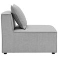 thumbnail image 3 of Modway Saybrook Fabric Upholstered Outdoor Patio Sofa Armless Chair in Gray, 3 of 7