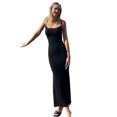 thumbnail image 4 of stanreset Jupe Longue Bodycon Robe de Soirée Vêtements pour Cami Spaghetti Sans Manches Forme de Corps Polyvalent Jolie Tenue d'Été Noir/l, 4 of 6