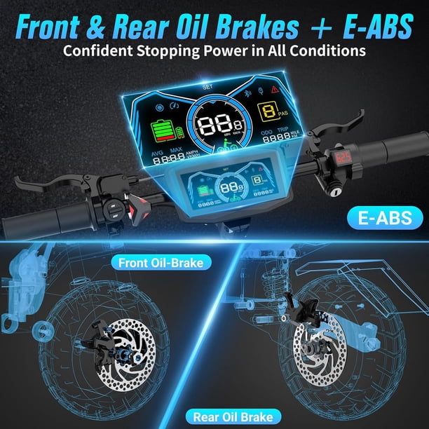 ONECNA GT7 Adult Electric Scooter, 5600W Dual Motors, RGB Fashion
