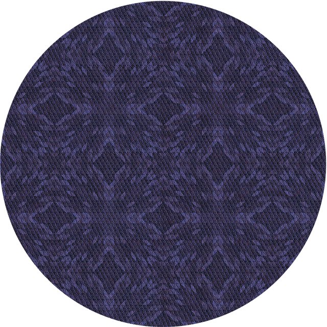 Ahgly Company Tapis Rond Lavable en Machine Intérieur Transitionnel Violet Pervenche Profond, 6 Pieds Rond