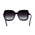 thumbnail image 2 of Womens Oversize 90s Designer Rectangle Butterfly Plastic Sunglasses Black Smoke, 2 of 4