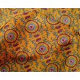 thumbnail image 4 of oneOone Silk Tabby Fabric Leaves & Floral Block Print Fabric By The Yard 42 Inch Wide, 4 of 4