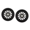 thumbnail image 3 of 2 Pcs Roues de Trottinette Durables 100mm Roues de Chariot en PU Remplacement Noir, 3 of 8