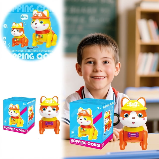 Interactive Educational Toy for Kids Smart Orange Corgi Puppy Companion Joyful Learning and Developmental