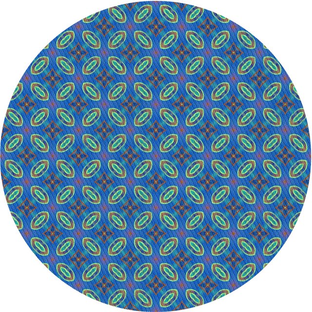 Ahgly Company Tapis Rond Lavable en Machine Intérieur Transitionnel Bleu Saphir, 3 Pieds Rond