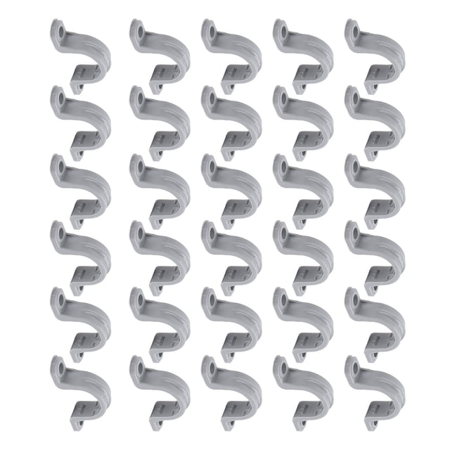 30 PVC Flexible U Bracket Pipe Clamp with Groove Design for Telephone HVAC Refrigeration Lighting, for Electrical Conduit Clamp, PVC Pipe Strap, Cable Fastener