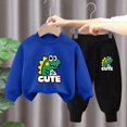 thumbnail image 3 of Pisexur Ensemble de Vêtements d'Automne pour Bébés Filles Garçons 2 Pcs Mode Décontractée Imprimé Mignon Manches Longues Col Rond Chandails en Molleton et Pantalons de Survêtement Ensemble de Survêtement pour Enfants Filles Garçons 3-8 Ans, 3 of 4