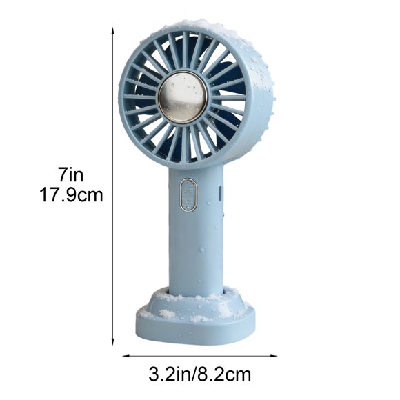 Wo-Fusoul Handheld Fan, Portable Usb Rechargeable High-efficient Fan with Ice Compress Function for Home Office Outdoor Summer
