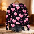 thumbnail image 5 of FMFYFH Chandails à Enfiler de la Saint-Valentin pour Femmes Grande Taille à Manches Longues Col Rond Chandails Décontractés T-Shirts Graphiques T-Shirts Basiques, 5 of 5