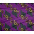thumbnail image 4 of oneOone Polyester Lycra Fabric Leaves Block Print Fabric By The Yard 56 Inch Wide, 4 of 4