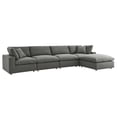 thumbnail image 1 of Modway Commix 5 Piece Down Filled Overstuffed Sectional Sofa Set in Gray, 1 of 10