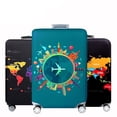 thumbnail image 2 of World Map Design Luggage Protective Cover Travel Suitcase Cover Elastic Dust Cases For 18 to 32 Inches Travel Accessories 1 L, 2 of 5