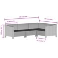 thumbnail image 4 of vidaXL Ensemble Salon de Jardin 4 Pcs avec Coussins Rotin Poly Gris, 4 of 4
