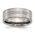 thumbnail image 1 of Bague en Titane Rainurée de 8 Mm Brossée et Polie 13 Dimensions, 1 of 6