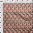 thumbnail image 2 of oneOone Silk Tabby Fabric Leaves & Floral Block Printed Fabric 1 Yard 42 Inch Wide, 2 of 4