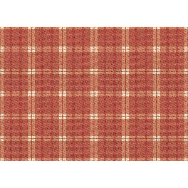 Ahgly Tapis Rectangulaire Lavable en Machine Rouge Rubis, 4 Pieds x 6 Pieds