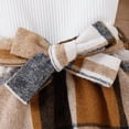 thumbnail image 4 of Penkiiy Ensemble Jupe Plissée 3 Pcs pour Tout-Petites Filles Tenue d'Automne Hiver pour Filles Robe Douillette Ensemble de Vêtements avec Béret 3-4 Ans Blanc, 4 of 9