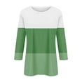 thumbnail image 4 of Birdeem Blouse pour Femmes Mode Blouses Amples à Blocs de Couleur Imprimé T-Shirt à Manches 3/4 Col Rond, 4 of 12