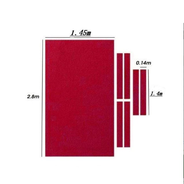 Professional Billiard Pool Table Cloth Mat Felt Pad and 6PCS Cover Felt Accessories 7/8/9 Ft 9ft Red