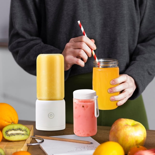 Handheld Blender, USB Rechargeable Immersion Blender, 6 Blade Personal Smoothie Maker, Portable Mixer for Shakes, Travel, Kitchen, Home Gym, Quiet Operation, Easy Clean