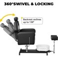thumbnail image 3 of Pedicure Chair with Foot Basin , Massage Foot Bath Hydraulic Pedi Chair with 360° Rotation, Height Adjustable Pedicure Unit Station, 3 of 6