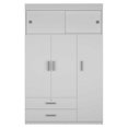 thumbnail image 3 of Atlin Designs 2-Door Modern Wood Spacious Bedroom Armoire in White, 3 of 8