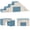 Blue, variant on Qaba Climbing Foam Blocks for Toddlers, 2-Piece Soft Play Foam, Pink